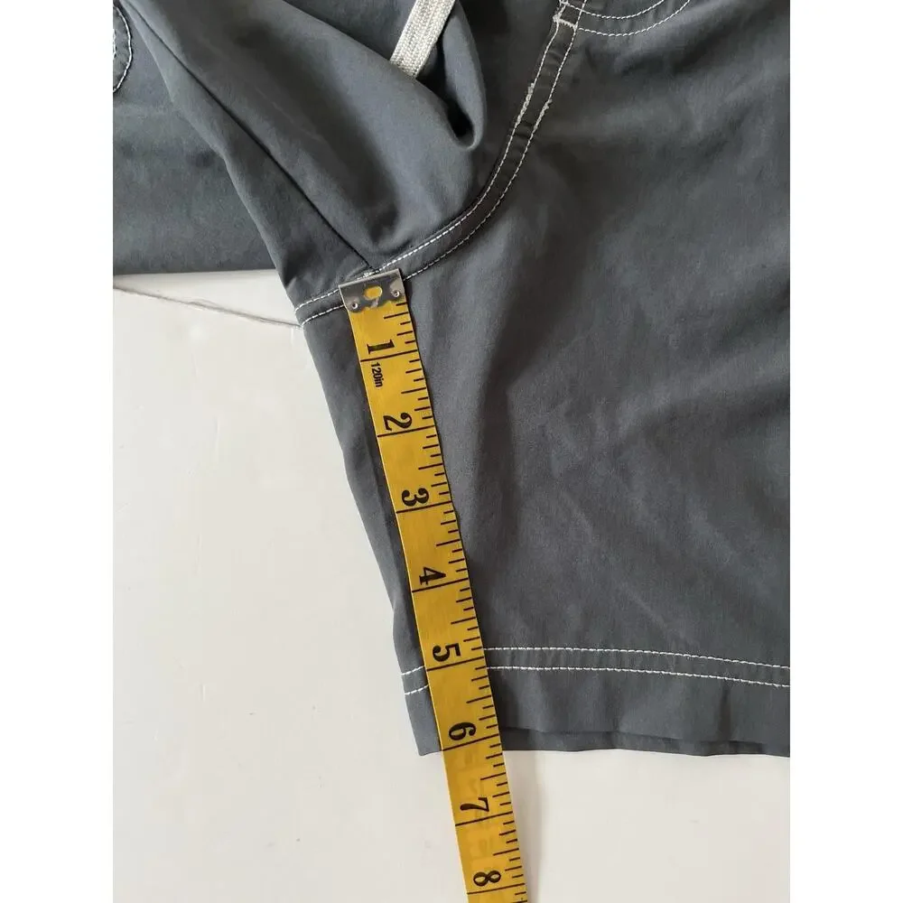 Vuori Puerto Swim Shorts Men 36 Gray Colorblock Quick Dry Stretch Board Trunks